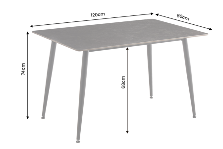 Masă de dining MILANO 120 cm, ceramică gri [6]