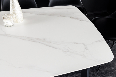 Masa de dining MILANO din ceramica alba, 160 cm [4]