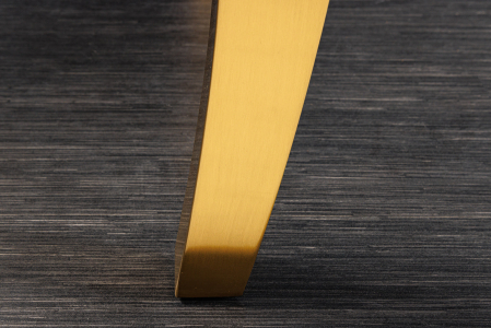 Masă de dining MODERN BAROCK BARRACUDA 200cm aurie cu blat de sticlă securizata si lemn de tec [5]