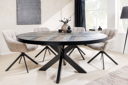 Masa de dining MOUNTAIN SOUL cu astepct de piatra, 120 cm [3]