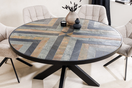 Masa de dining MOUNTAIN SOUL cu astepct de piatra, 140 cm [4]