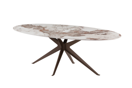 Mese bucatarie & dining - Masă de dining PANDORA 220 cm ovală, ceramică, bronz