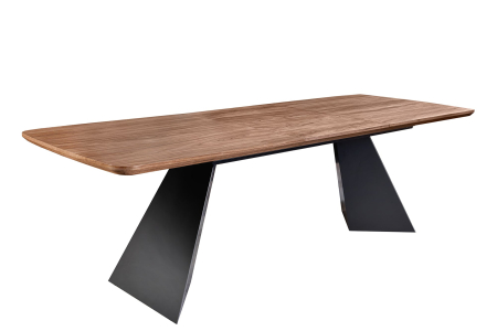 Mese bucatarie & dining - Masă de dining PRESTIGE 180-240 cm extensibilă, furniruită cu lemn de nuc natural