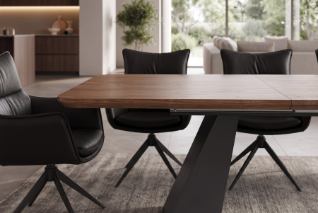 Masă de dining PRESTIGE 180-240 cm extensibilă, furniruită cu lemn de nuc natural [6]