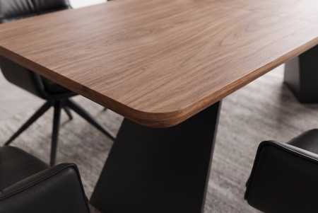 Masă de dining PRESTIGE 180-240 cm extensibilă, furniruită cu lemn de nuc natural [7]