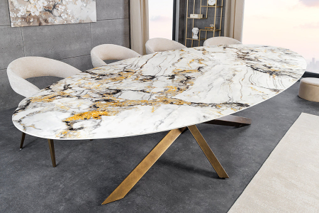 Masa de dining SCULPTURE blat cu aspect ceramic, 280 cm [4]