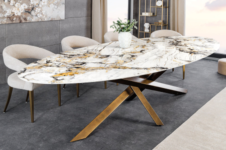 Masa de dining SCULPTURE blat cu aspect ceramic, 280 cm [2]