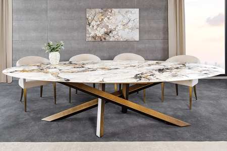 Masa de dining SCULPTURE blat cu aspect ceramic, 280 cm [3]