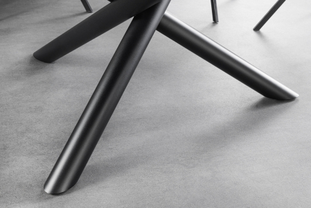 Masă de dining SPIN Ø 150cm cu platou detașabil ceramic aspect marmură alb [6]