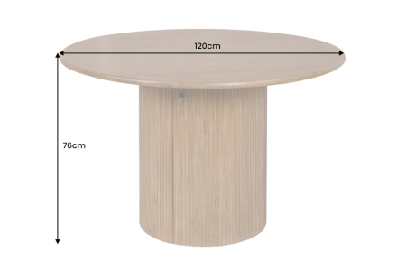 Masa de dining TRES CHIC din lemn de mango si spatiu de depozitare, 120 cm [8]