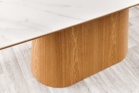 Masa de dining UNIQUE  din lemn de stejar si blat ceramic, 200 cm [7]