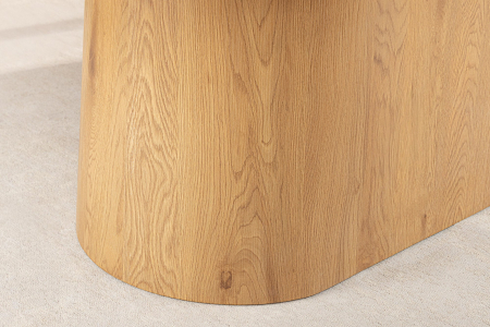 Masa de dining UNIQUE din lemn de stejar si blat din marmura, 200 cm [8]