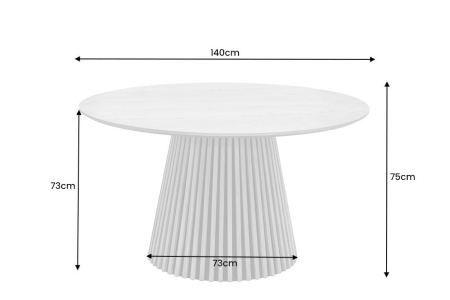 Masa de dining VALHALLA WOOD din lemn de stejar, 140 cm [8]