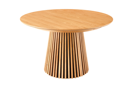 Masă de dining VALHALLA WOOD rotundă 120-160-200cm extensibilă stejar natural [1]