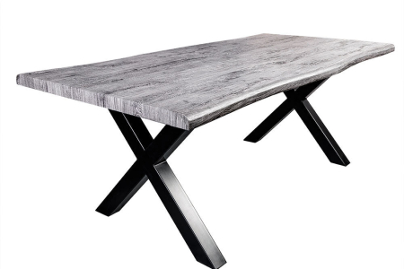 Dining - Masa de dining WILD din lemn de stejar gri, 200 cm