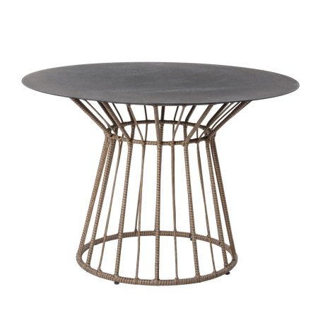 Mobilier Gradina - Masa de exterior din oțel și ratan  110 x 71,50 cm