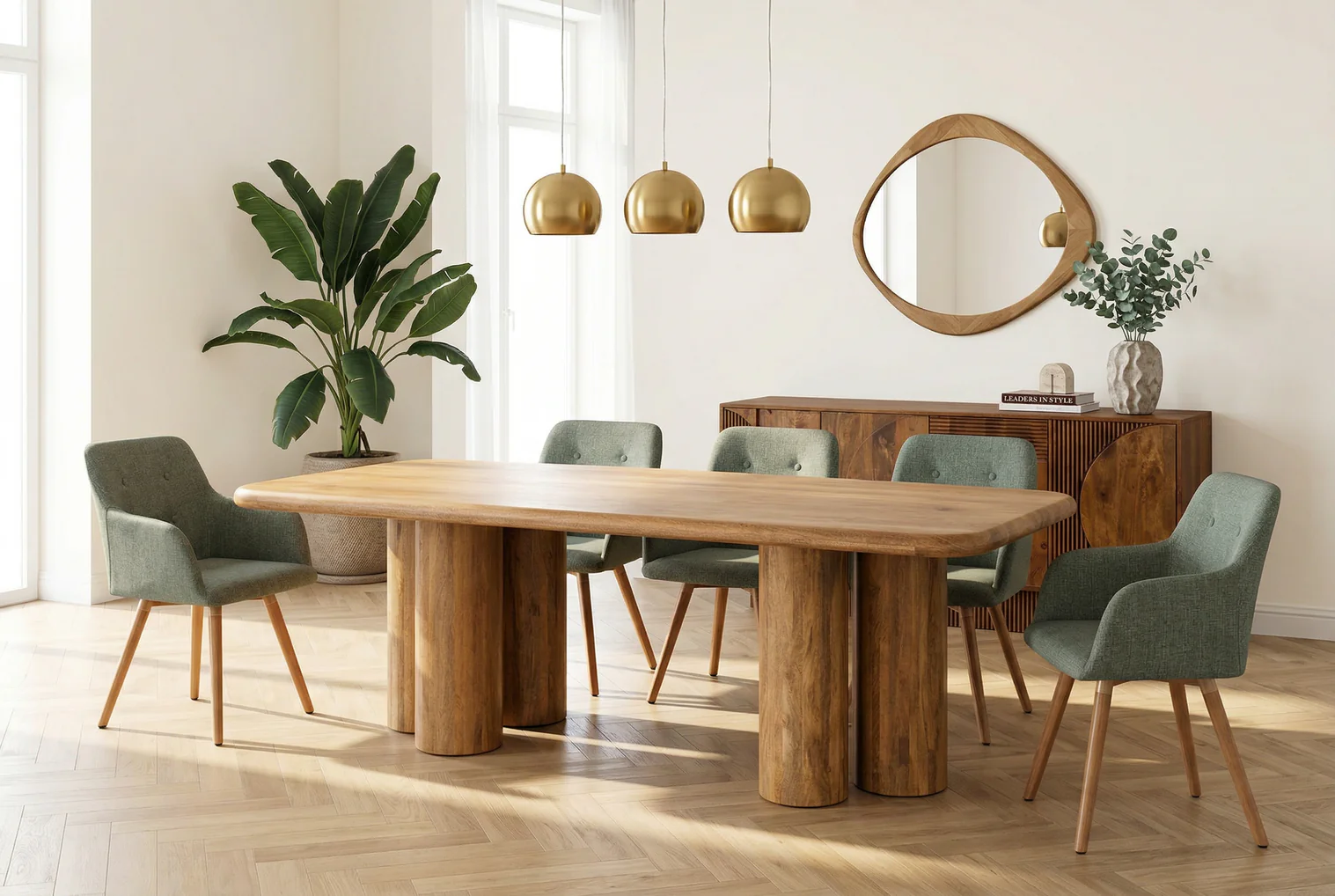 Masa dining ART DECO, 240 cm din lemn de mango [2]