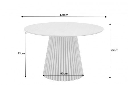 Masa dining Valahia din lemn de pin si MDF, 120 cm [9]