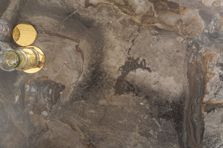 Masa dining cu blat din ceramica Symbiose 200 cm, gri-maro [4]