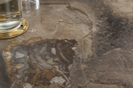 Masa dining cu blat din ceramica Symbiose 200 cm, gri-maro [5]