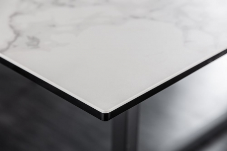 Masa dining cu blat din ceramica Symbiose 200 cm, alb-gri [4]