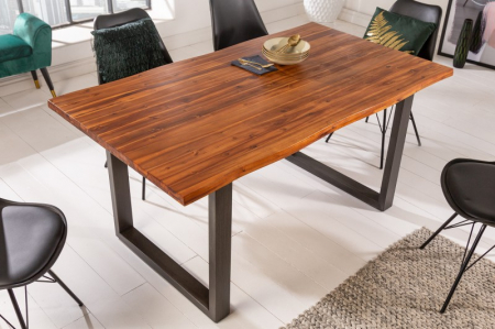 Masă dining din lemn masiv de salcâm Genesis, 160 cm [2]