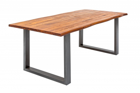 Masă dining din lemn masiv de salcâm Genesis, 200 cm