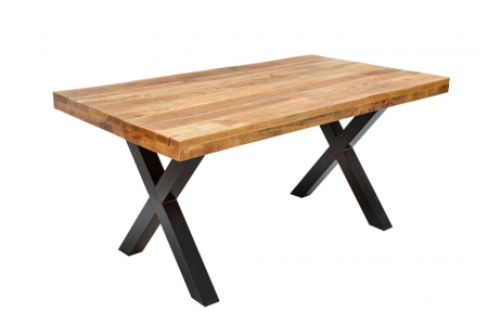 Mese bucatarie & dining - Masa dining dreptunghiulara Iron Craft cu blat din lemn de mango, 160 cm