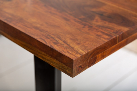 Masa dining dreptunghiulara Iron Craft cu blat din lemn de Sheesham, 140 cm [4]