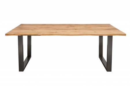 Masa dining dreptunghiulara Living Edge cu blat din lemn de stejar, 160 cm [5]