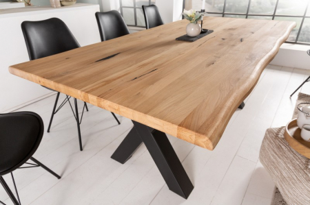 Masa dining dreptunghiulara Living Edge cu blat din lemn de stejar, 200 cm [3]