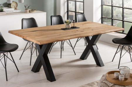 Masa dining dreptunghiulara Living Edge cu blat din lemn de stejar, 200 cm [1]