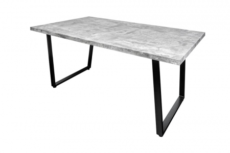 Mese bucatarie & dining - Masa dining dreptunghiulara Loft cu blat din MDF si aspect de beton, 160 cm
