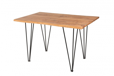 Mese bucatarie & dining - Masa dining dreptunghiulara Mammut cu blat din lemn de salcam, 120 cm