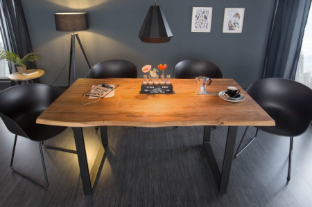 Masa dining dreptunghiulara Mammut cu blat din lemn de salcam, 140 cm [2]