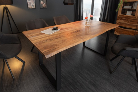 Dining - Masa dining dreptunghiulara Mammut cu blat din lemn de salcam, 180 cm