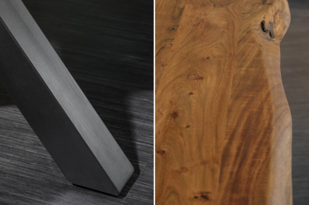 Masa dining dreptunghiulara Mammut cu blat din lemn de salcam si grosime de 3,5 cm, 160 cm [5]