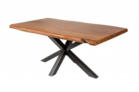 Masa dining dreptunghiulara Mammut cu blat din lemn de salcam si grosime de 6 cm, 180 cm [4]