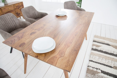 Masa dining dreptunghiulara Mystic Living cu blat din lemn de Sheesham, 160 cm [3]