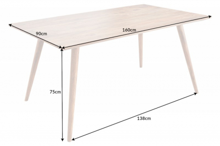 Masa dining dreptunghiulara Mystic Living cu blat din lemn de Sheesham, 160 cm [5]