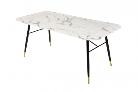 Mese bucatarie & dining - Masa dining dreptunghiulara Paris cu blat din sticla securizata, 180 cm
