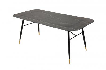 Mese bucatarie & dining - Masa dining dreptunghiulara Paris cu blat din sticla securizata, 180 cm