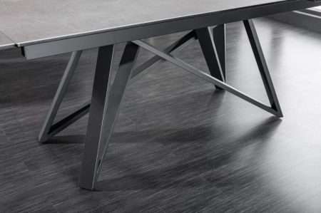 Masă dining extensibilă gri cu blat de ceramică Atlas, 180-220-260 cm [5]