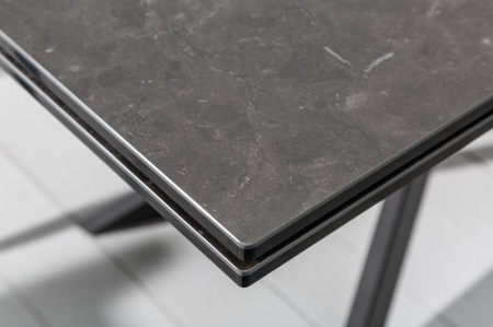 Masă dining extensibilă gri cu blat de ceramică Euphoria, 180-220-260 cm [4]