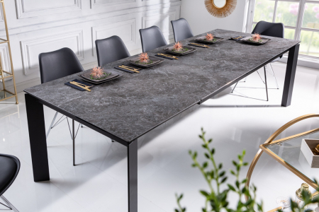 Masa dining extensibila cu blat din ceramica Esstisch 180-240 cm, aspect granit [3]