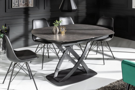 Masa dining extensibila cu blat din ceramica Inception 130-190 cm, antracit [3]