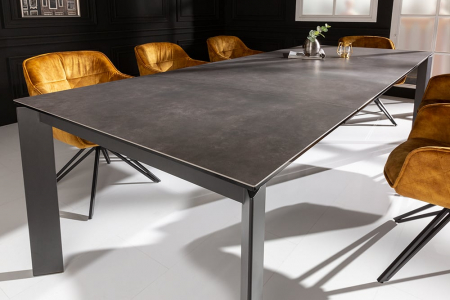 Masa dining extensibila cu blat din ceramica Prometheus 180-260 cm, maro-gri [1]