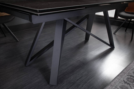 Masă dining extensibilă gri/negru cu blat de ceramică Atlas, 180-220-260 cm [7]