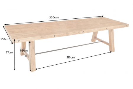 Masa dining Finca din lemn masiv de pin, 300 cm [9]