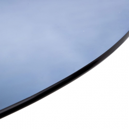 Masă dining rotundă blat de sticlă securizată și metal 120 X 120 X 75 CM [3]